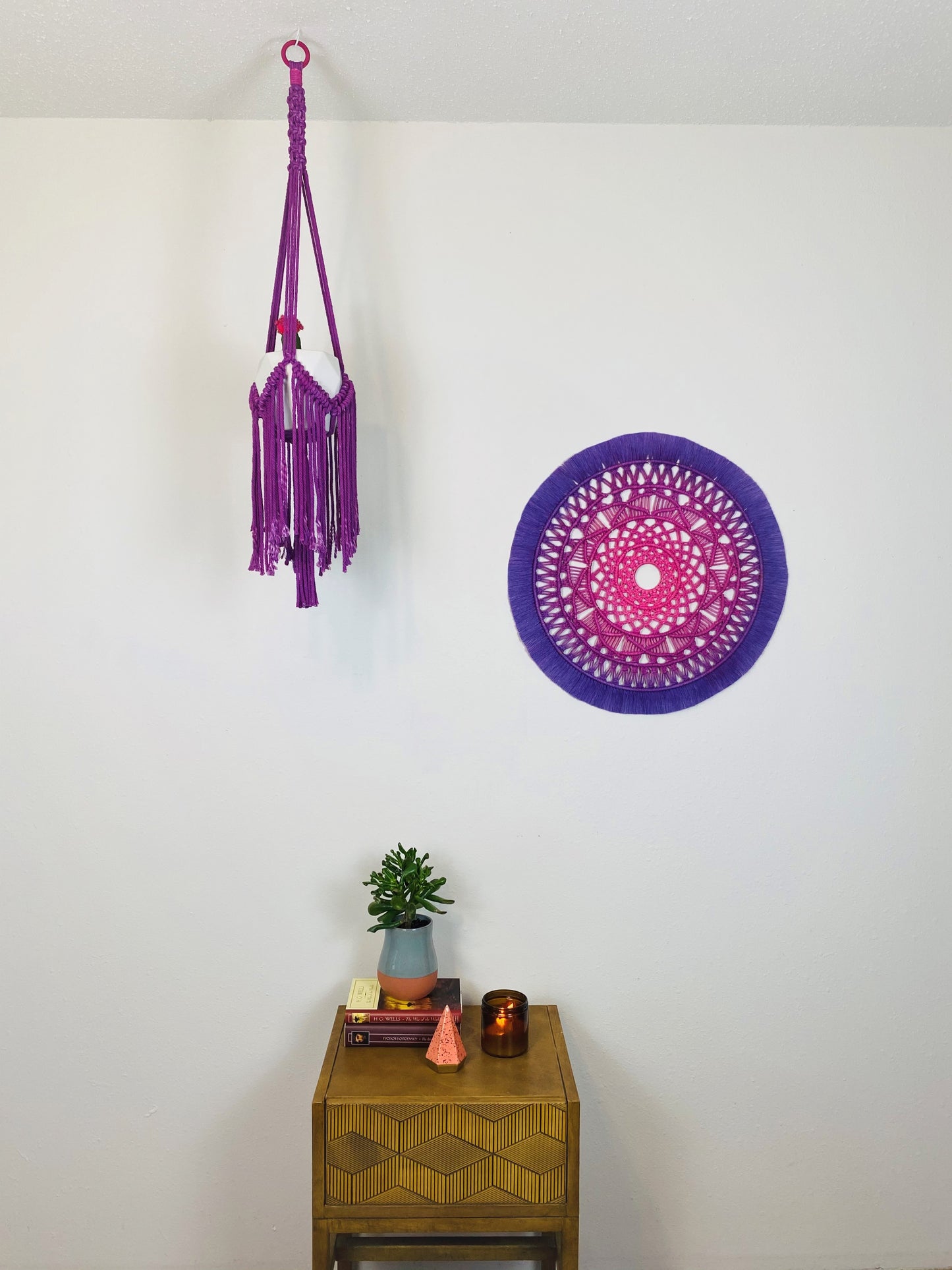 Large Handmade Macrame Mandala Wall Hanging