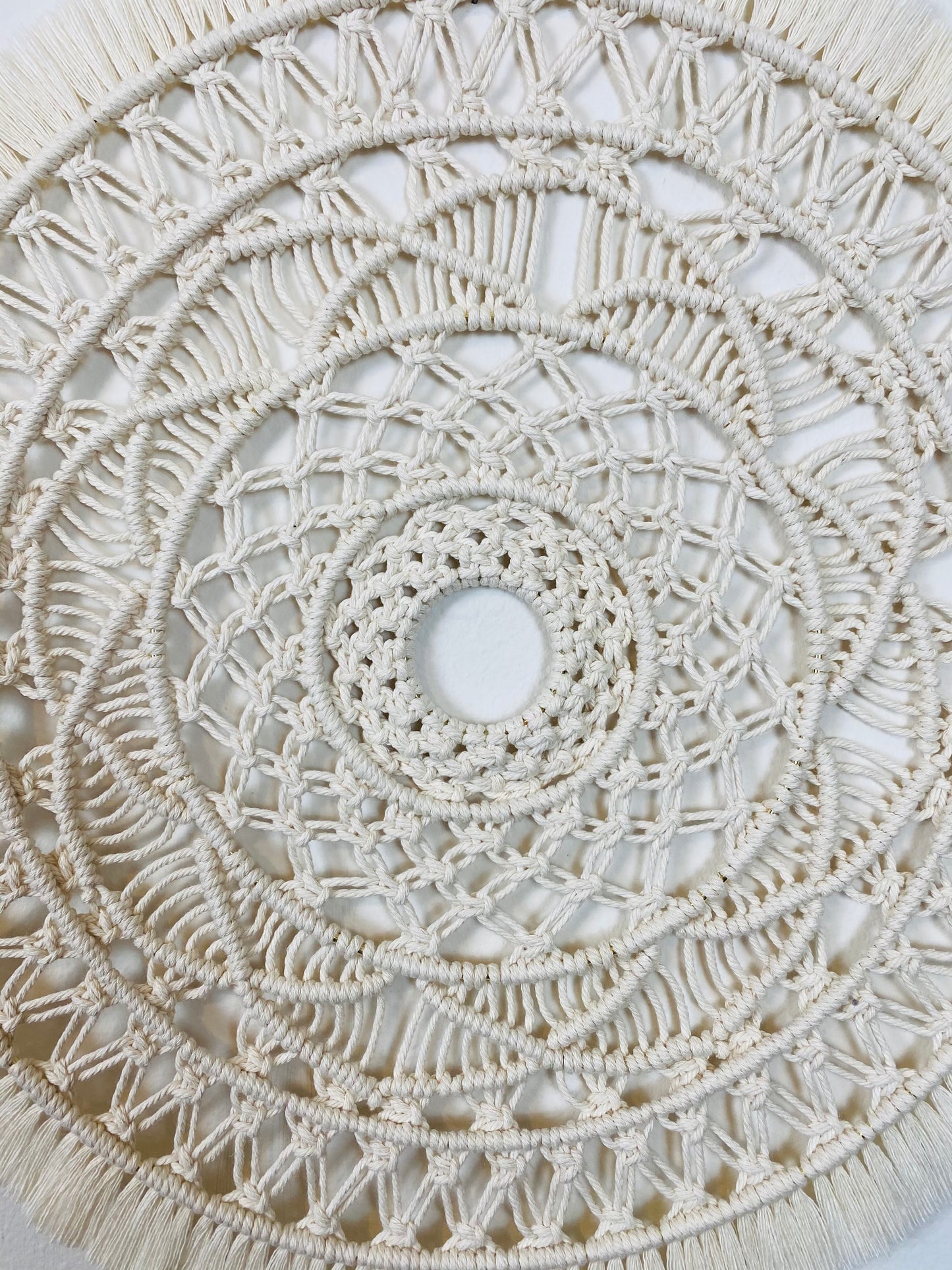 Large Handmade Macrame Mandala Wall Hanging